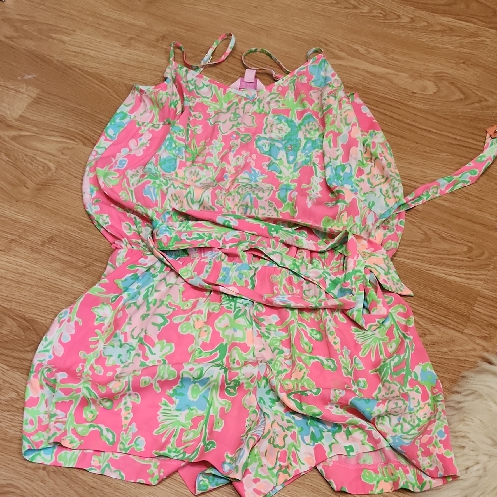 LillY pulitzer Floral Pink Romper